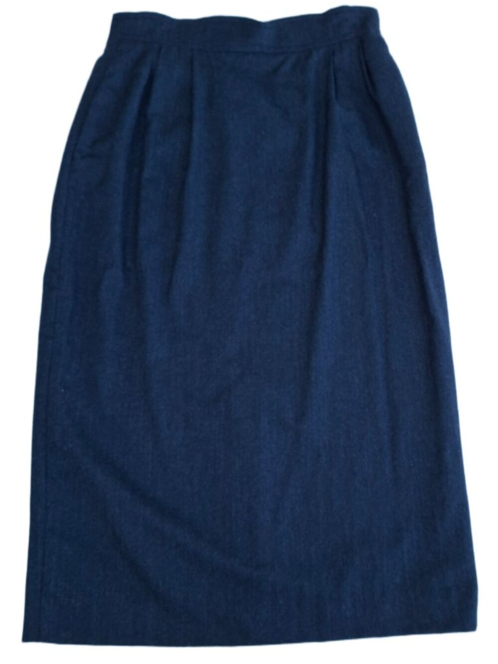 Perry Ellis Portfolio Black Wool Cashmere Classic Pencil Skirt Size 14